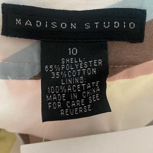 Madison Studio Pink Powderpuff Multi Grecian Romance Skirt Spring Easter 10 NWT - Picture 5 of 5